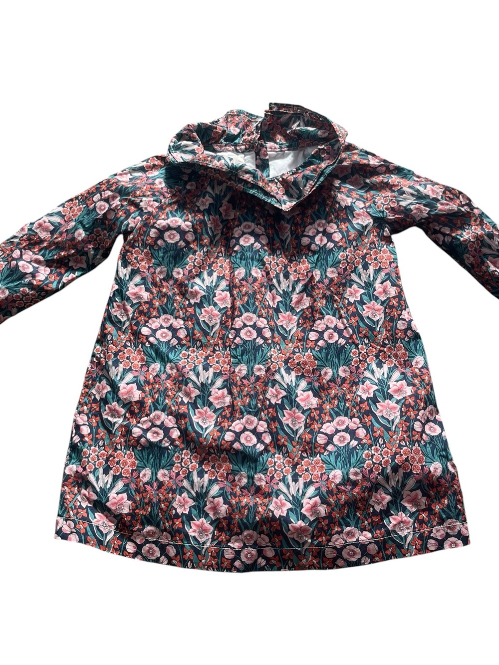 Olivier London Girls Floral Long Sleeve Shift Dress Size 6-12 Months Button Back